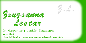 zsuzsanna lestar business card